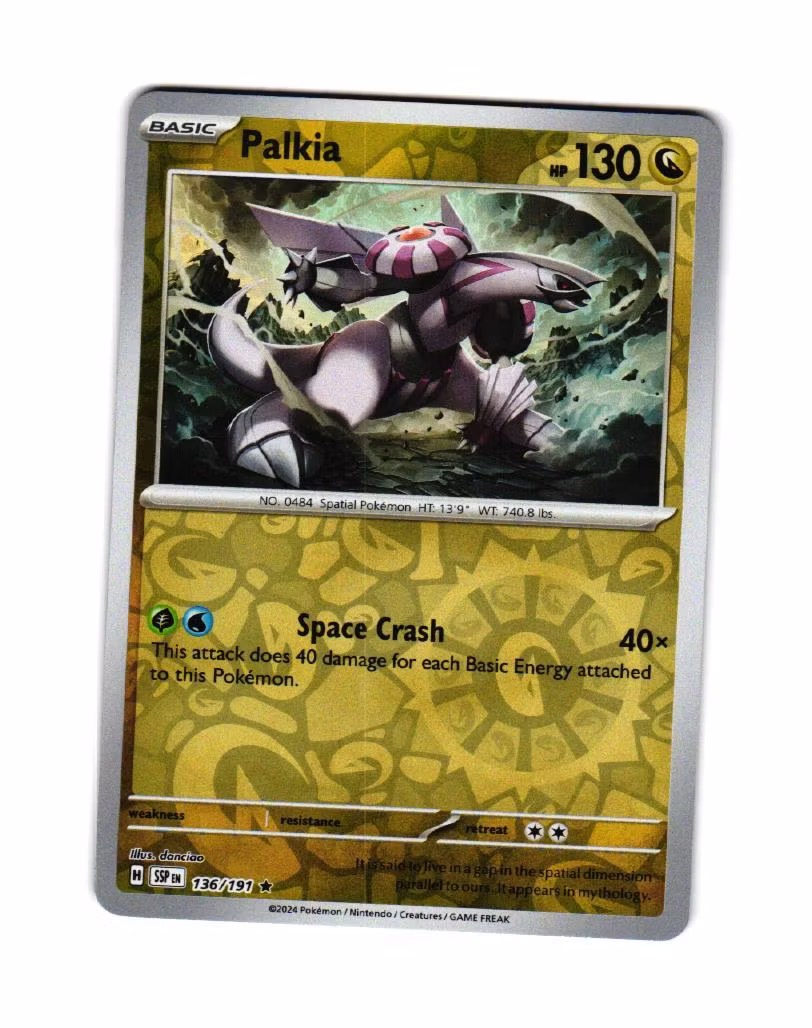 Palkia Reverse Holo Rare 136/191 Surging Sparks Pokemon