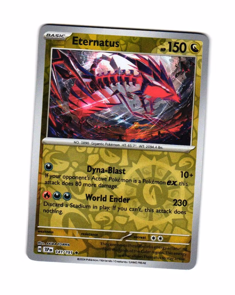 Eternatus Reverse Holo Rare 141/191 Surging Sparks Pokemon