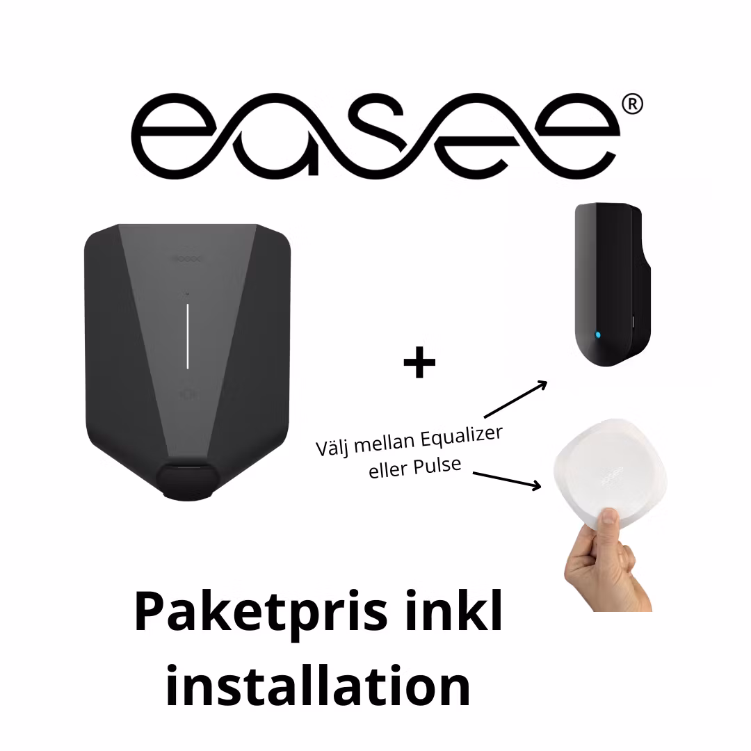 Paketpris 2 Easee Charge Up 11kW laddbox + lastbalansering inkl installation