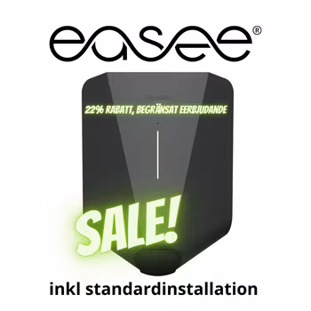 SUPERDEAL på Easee Charge Up black 11kW laddbox inkl installation