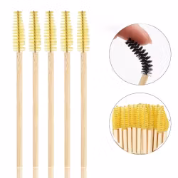 Mascaraborste Bambu Gul - 50pack
