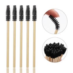 Mascaraborste Bambu Svart - 50pack