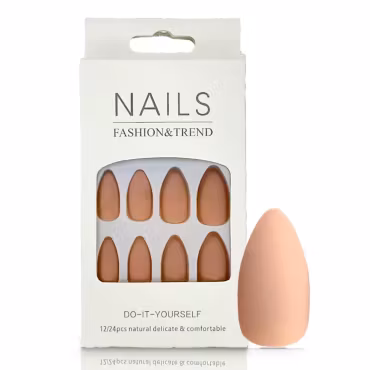 Press On False Nails - Nude Almond