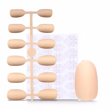 Press On False Nails - Khaki Tude