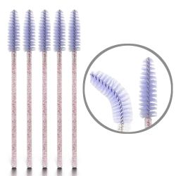 Mascaraborste Glitter Lila - 50pack