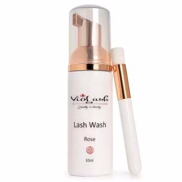 Fransschampo & rengöringsborste Ros - 60ml