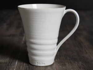 Kaffekopp stor 40 cl vitt stengods