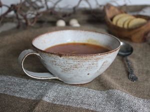 Soppskål Nicko vit retro Rustic