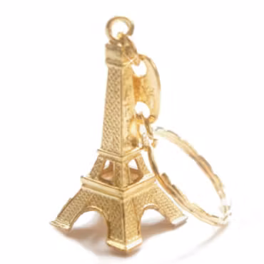 Golden Eiffel Tower Key Chain