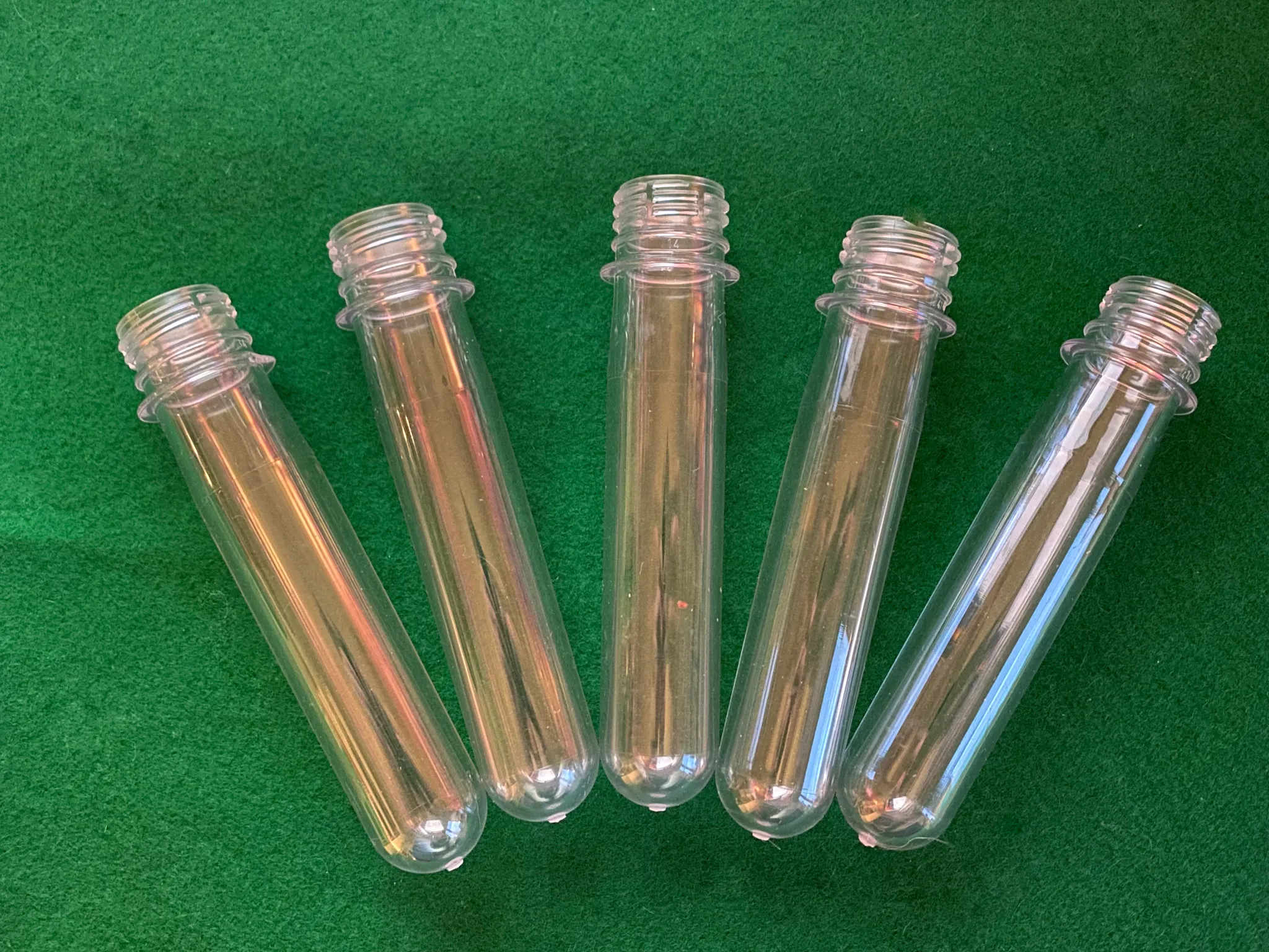 PET-Rör Genomskinlig blått lock 15 cm - 5 pack - PrylTokigt