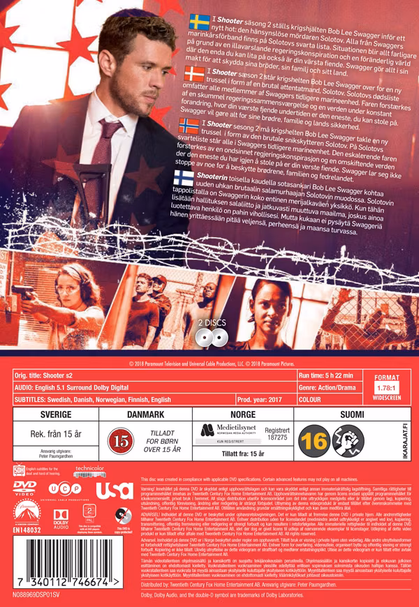 Shooter - Säsong 2 (DVD)
