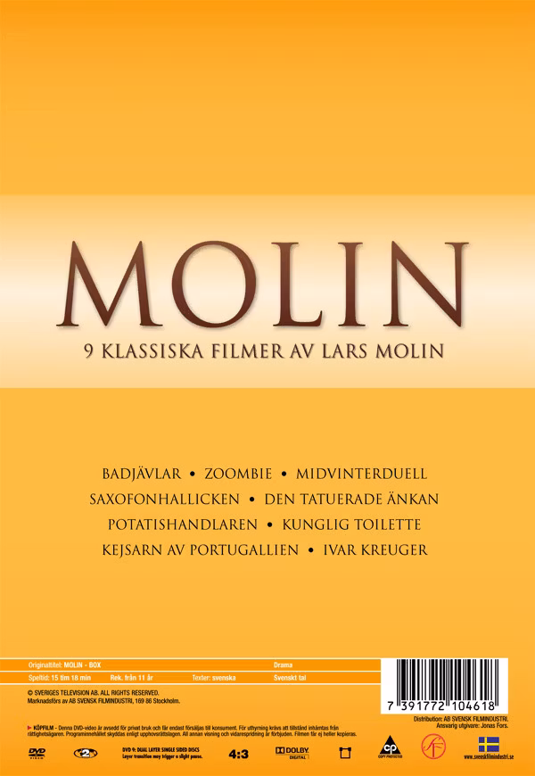9 Klassiska Filmer Av Lars Molin (7-disc DVD)
