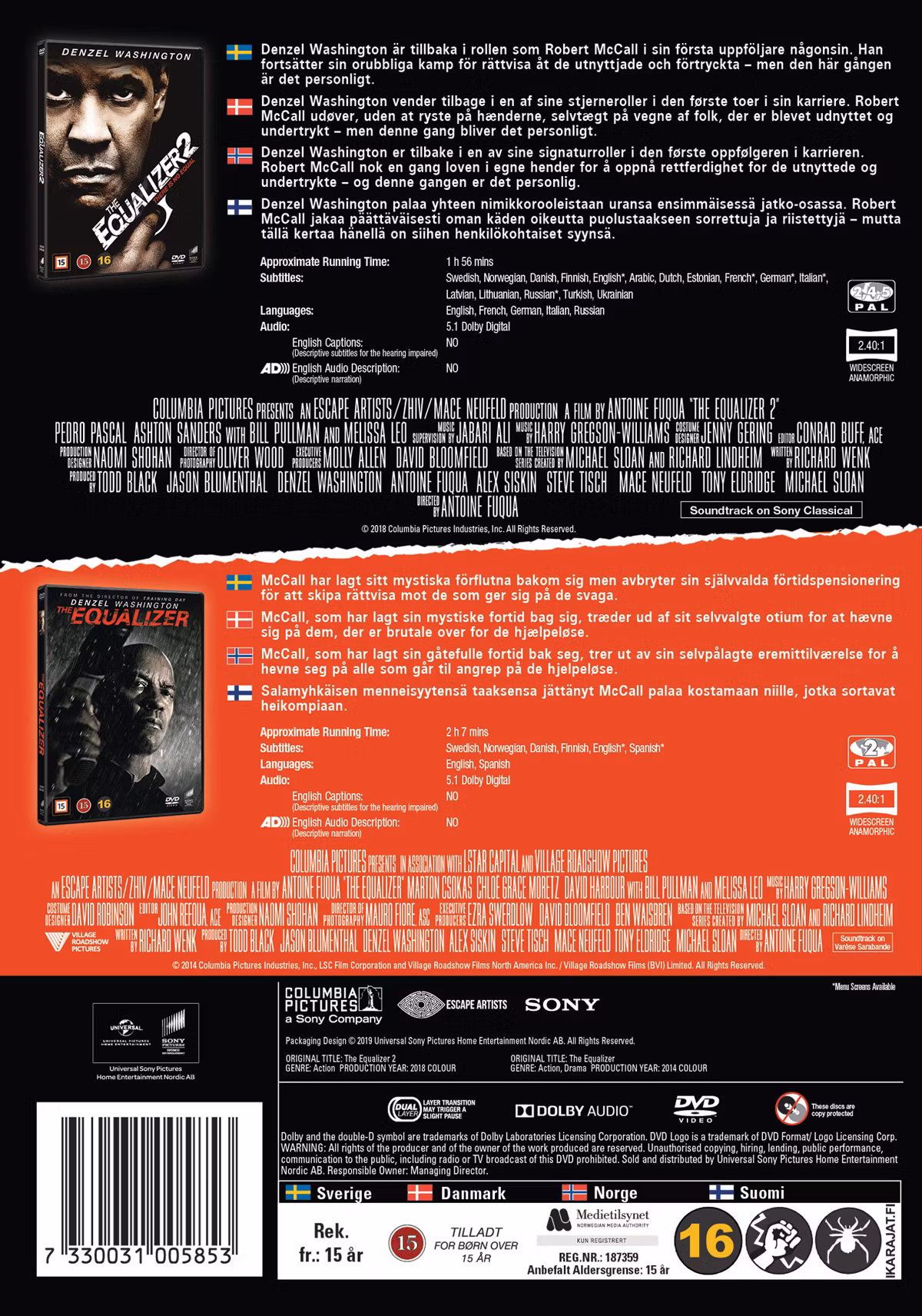 Equalizer 1+2 (DVD)