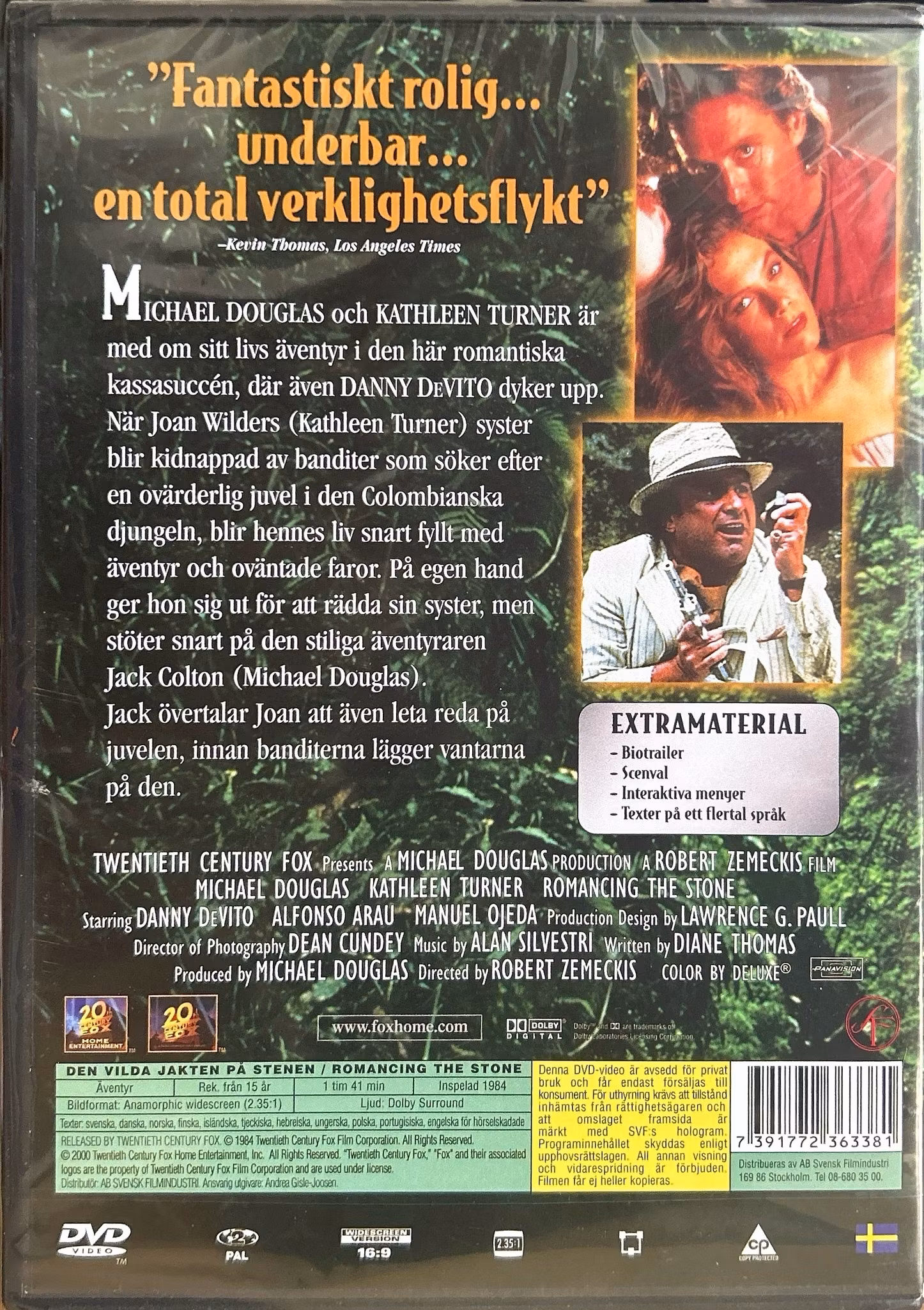 Den Vilda Jakten På Stenen (DVD)