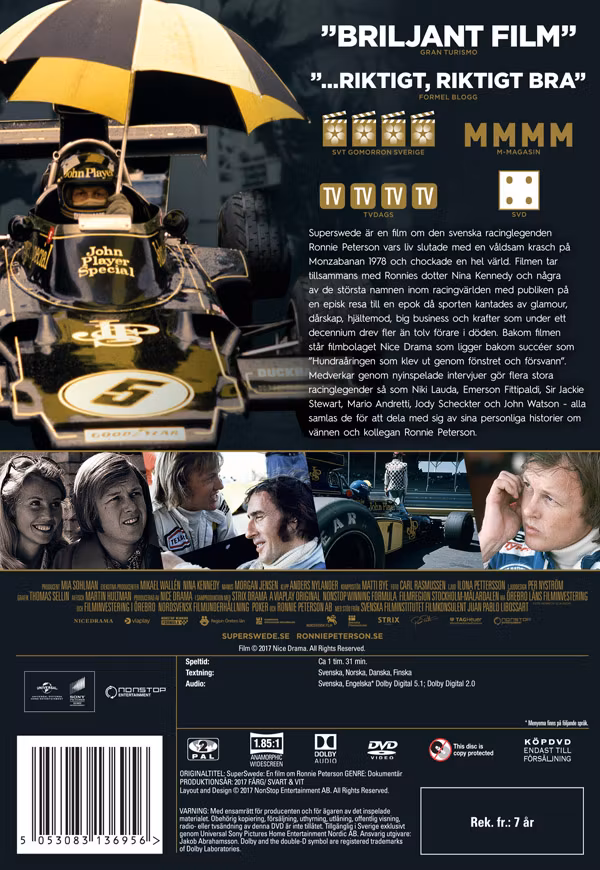 Superswede - En Film Om Ronnie Peterson (DVD)