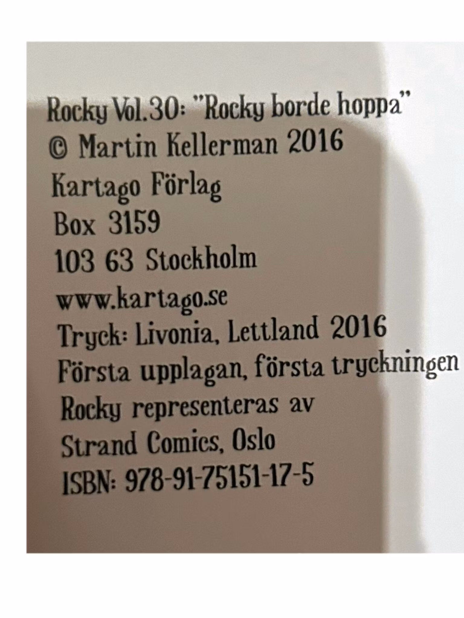 Rocky borde hoppa - Martin Kellerman (2016)