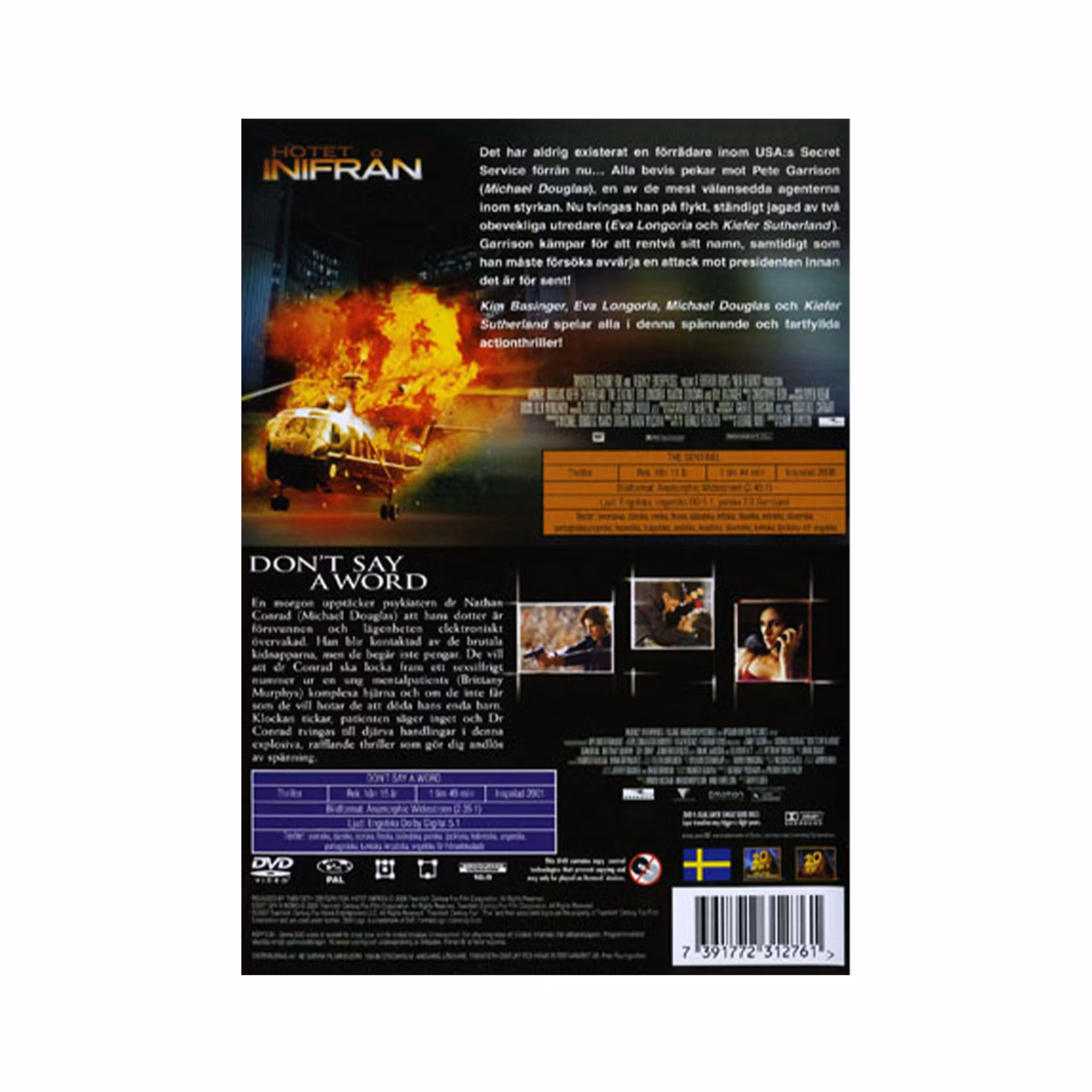 Hotet Inifrån / Don't Say A Word (DVD)