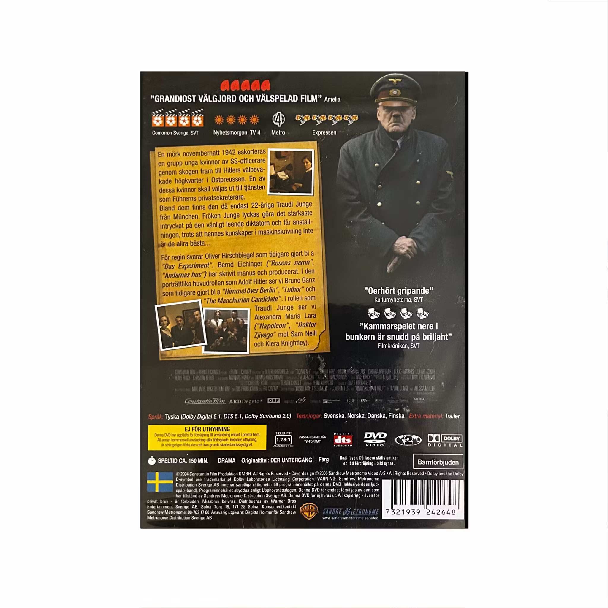 Undergången - Hitler Och Tredje Rikets Fall (DVD)