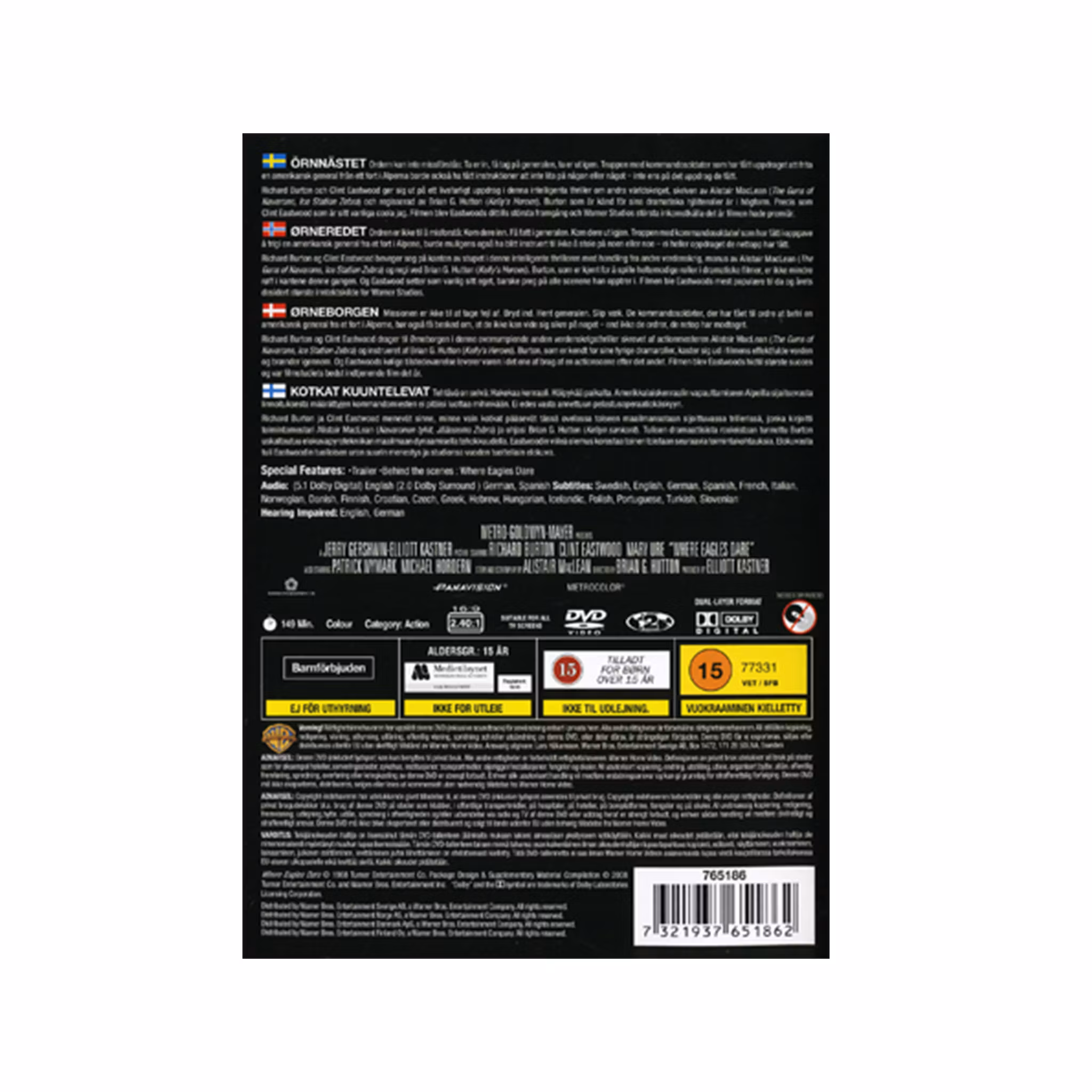 Clint Eastwood Collection: Where Eagles Dare (DVD)