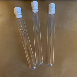 Transparanta rör med pushkork 3 st Second Hand
