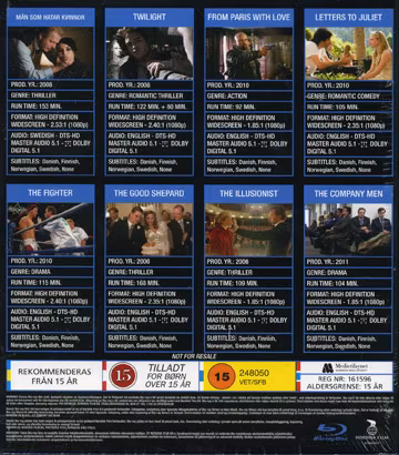 Blu-ray Box - 8 filmer (Beg. 8-disc Blu-ray)