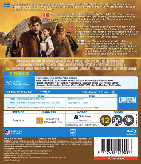 Solo - A Star Wars Story (Blu-ray)