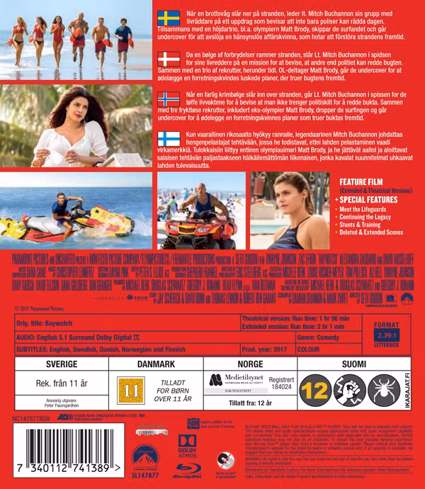 Baywatch 2016 (Extended Cut Beg. Blu-ray)