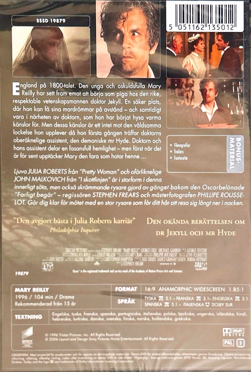Mary Reilly - I doktor Jekylls tjänst (DVD)