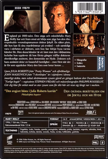 Mary Reilly - I doktor Jekylls tjänst (DVD)