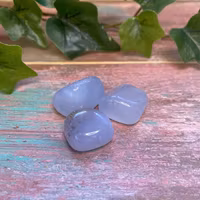 Tumlad Blå Kalcedon