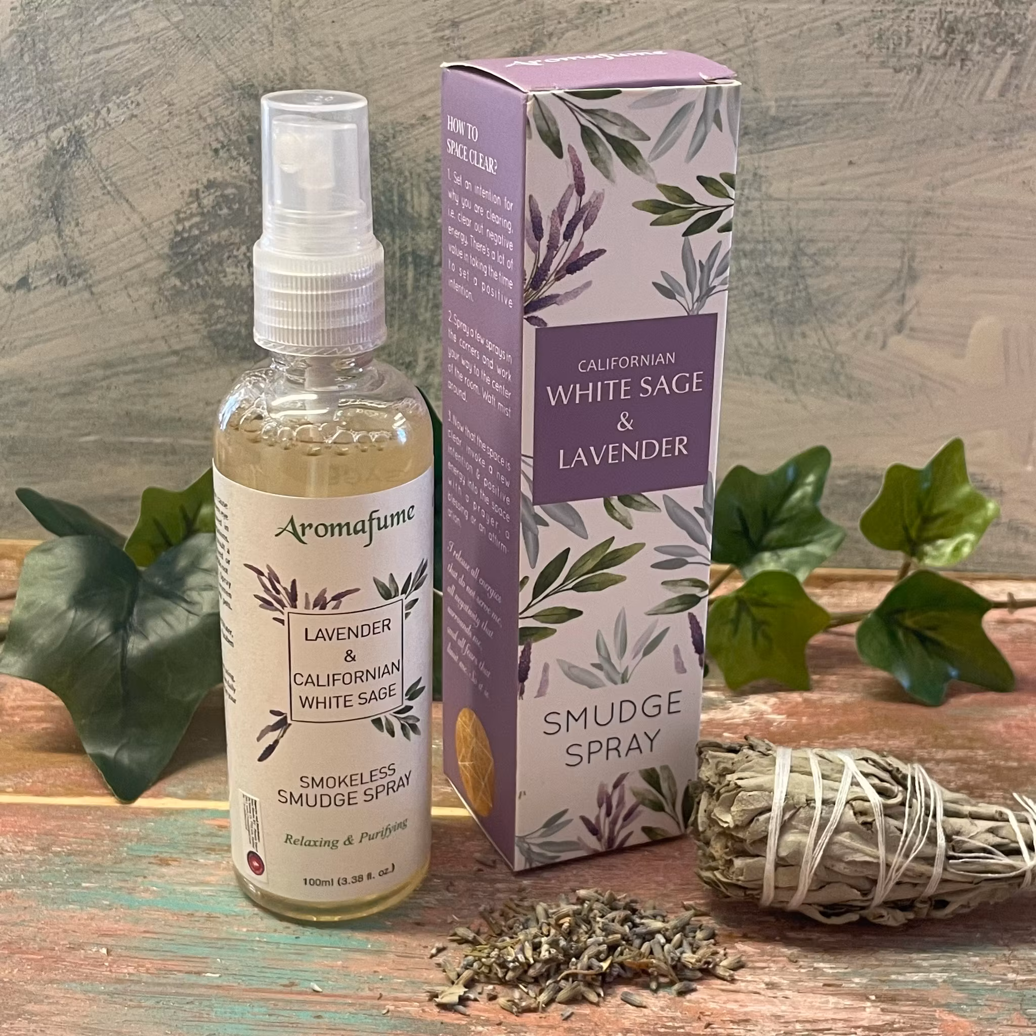 Smudge spray Lavendel  och vit salvia