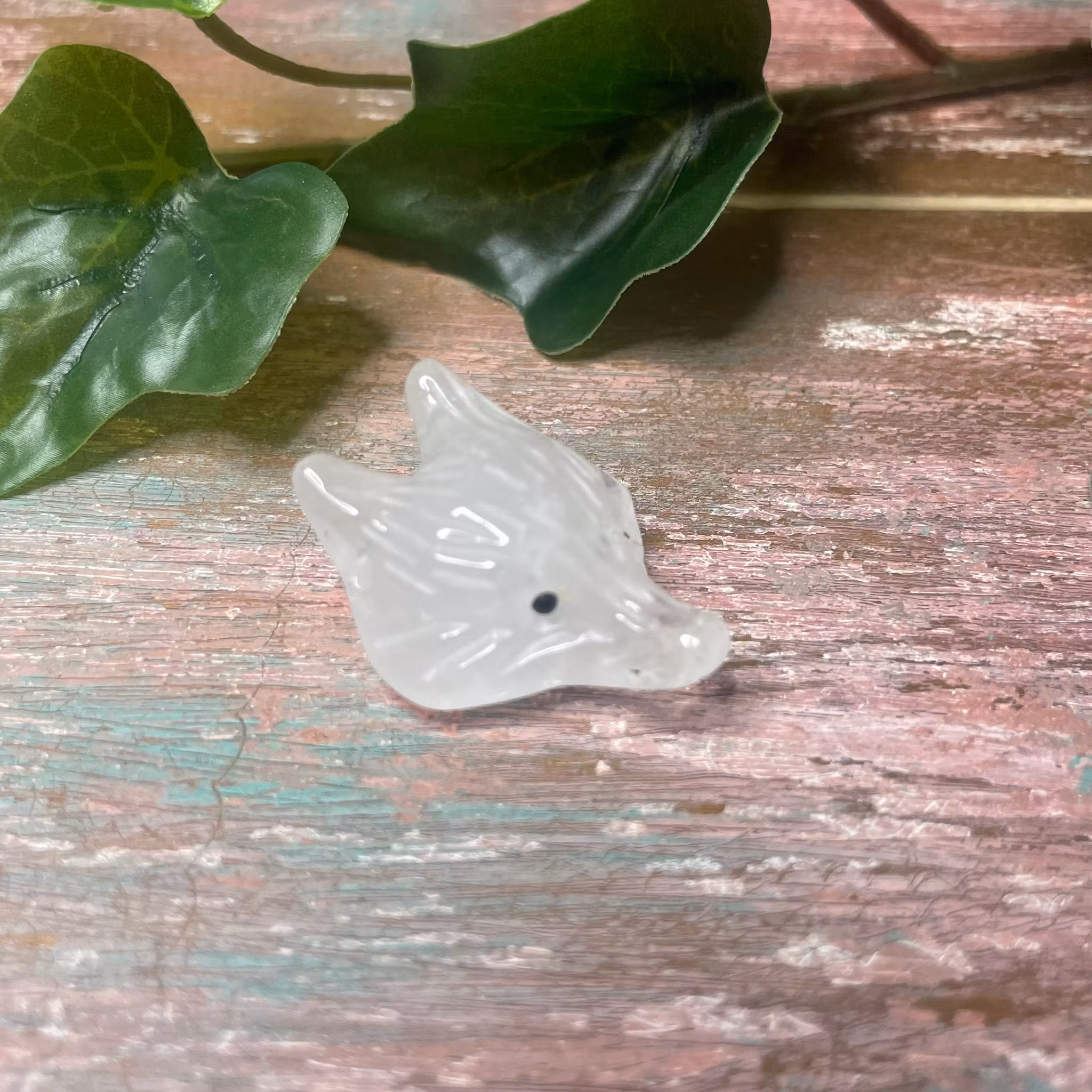 Varghuvud halsband Bergskristall