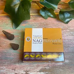 Golden Nag Palo Santo Kone rökelse