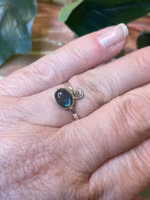 Labradorit ring silver 925 (ställbar)