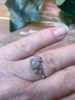 Månsten ring silver 925 (ställbar)