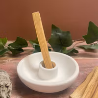 Palo santo- vit salvia hållare
