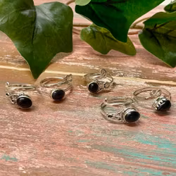 Onyx ring silver 925 (ställbar)