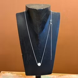 Månadssten halsband - Elegant justerbart halsband i  sterlingsilver