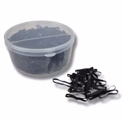Flätningsband i silicon/gummi, svarta