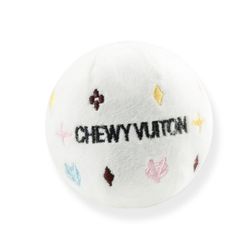 Haute Diggity Dog Chewy Vuiton Boll Hundleksak, Vit