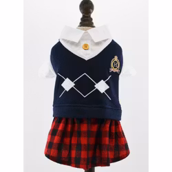Skoluniform med kjol XS