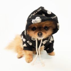 Hundtröja, Teddy Hoodie "Give me a hug"XL