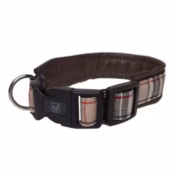 Gustaf & Evita Halsband snk Beigeruta/Brun