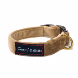 Gustaf & Evita Halsband Moccafärgad Sammet