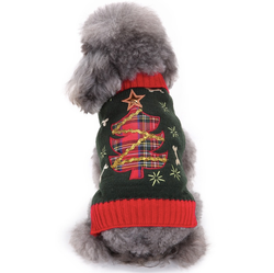 Stickad jultröja till hund, X-mas Tree