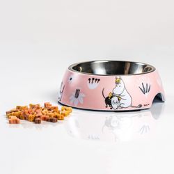 Moomin Pets food bowl, Pink Small
