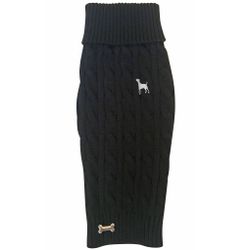 PetLondon Cable Knit Black Large Dogs - Stickad Hundtröja