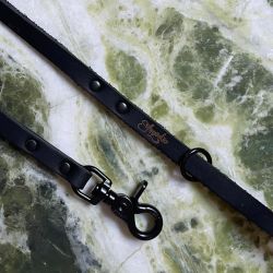 Schnoodie Hundhalsband Oiled Leather - Svart