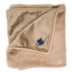 Gustaf & Evita Pläd Faux Fur/Sammet, Mocca