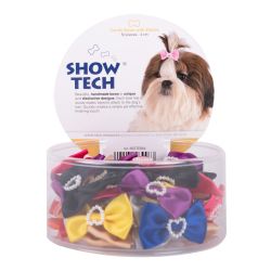 Show Tech Rosett på snodd Heart 3,5 cm
